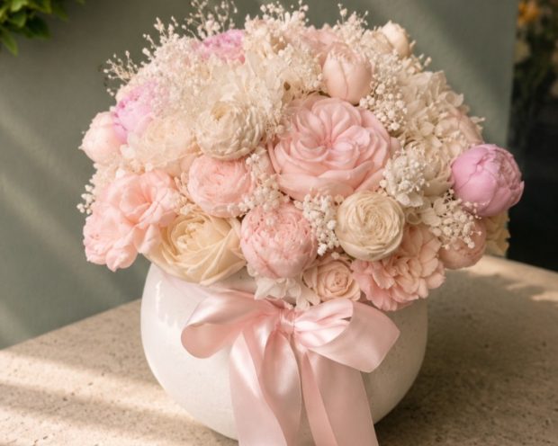 Parisian Blush Candle Bouquet